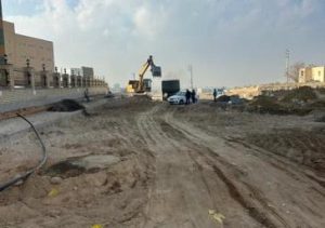 حذف تیرهای برق معارض در مرزداران برای تسهیل اجرای پروژه اصلاح هندسی