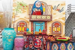 نصب دو المان مناسبتی ویژه شب یلدا (چله گجه‌سی) در محدوده شهرداری منطقه ۸