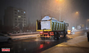 گزارش تصویری محلول پاشی معابر اصلی و فرعی سطح منطقه ۹