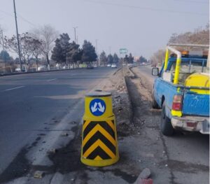 ایمن‌سازی گذرگاه پرتردد خروجی سردرود و مقابل ورودی پالایشگاه با نصب تجهیزات ترافیکی