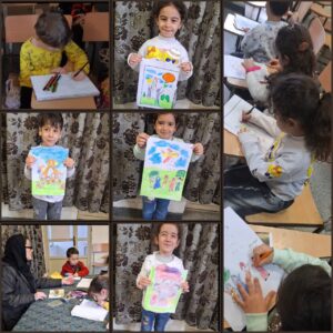 برگزاری مسابقه نقاشی دهه فجر در خانه سلامت شهرداری منطقه ۸