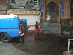 شست‌وشو و تنظیف مساجد منطقه تاریخی ـ فرهنگی تبریز به مناسبت ماه مبارک رمضان