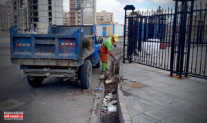 اجرای عملیات خدمات شهری برای ساماندهی و آمادگی در برابر بارش‌های بهاری