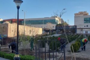 ساماندهی و بازپیرایی فضای سبز میدان شهید بهشتی