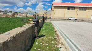 آغاز عملیات فونداسیون برای فنس‌کشی محوطه ورزشگاه شهرک مایان – شهرداری منطقه ۶ تبریز