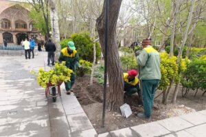 آغاز طرح توسعه فضای سبز در کاروانسراهای بازار تاریخی تبریز