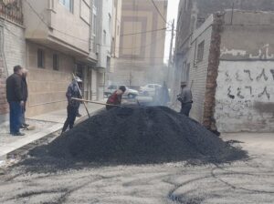 آغاز عملیات آسفالت‌ریزی کوی شهید صمدی اشرفی لاله در منطقه ۷ تبریز