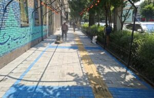 پایان عملیات سنگفرش پیاده‌روها در خیابان ارتش جنوبی
