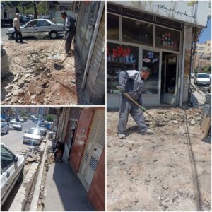 اجرای عملیات پیاده‌روسازی در خیابان صالح‌آباد تبریز